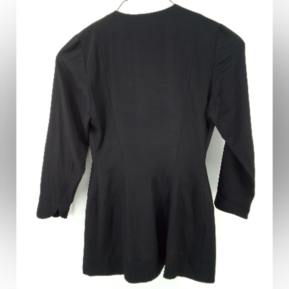 Vintage An Original by the House of Pilcher Black Blazer Dress Evening Jacket 8 - Picture 3 of 7